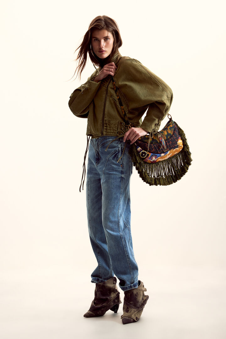 Fringed bag designed by Mr. Christian Lacroix